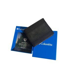 Columbia RFID Black Leather Wallet With Box